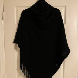 Boutique black one size fits all poncho